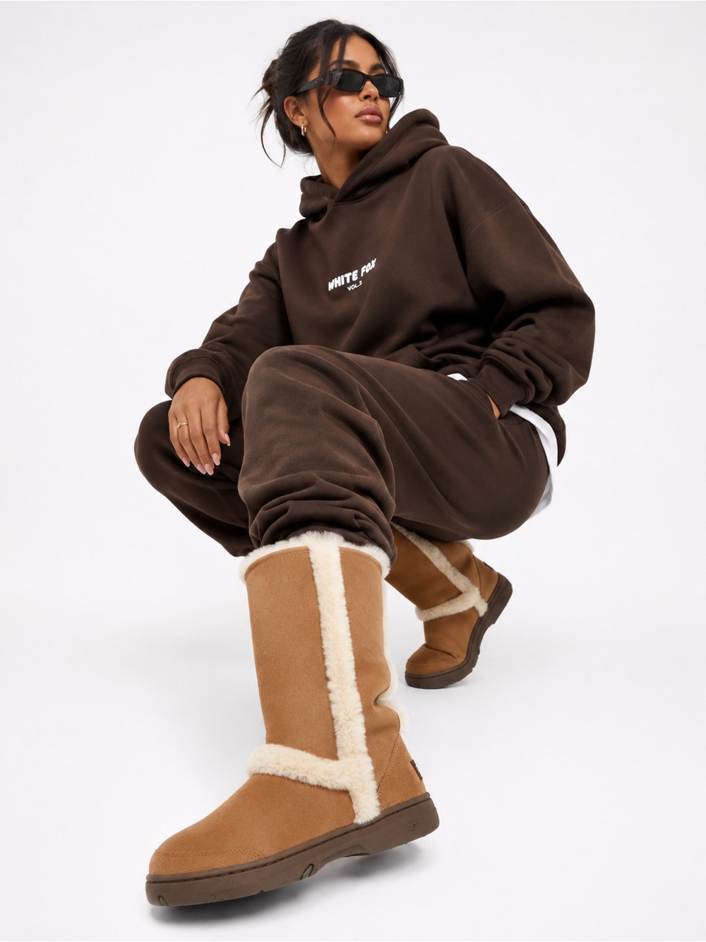 UGG | Sunburst Tall Boots In Chestnut Shearling Lined Size 5 NEW